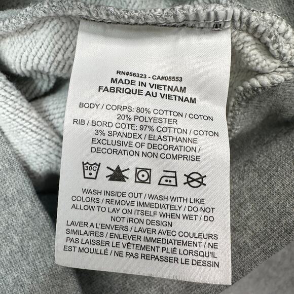 Nike Sweatshirt Kids XS Gray Fleece Banana Swoosh Just Do It Crew Neck Pullover - Picture 9 of 9